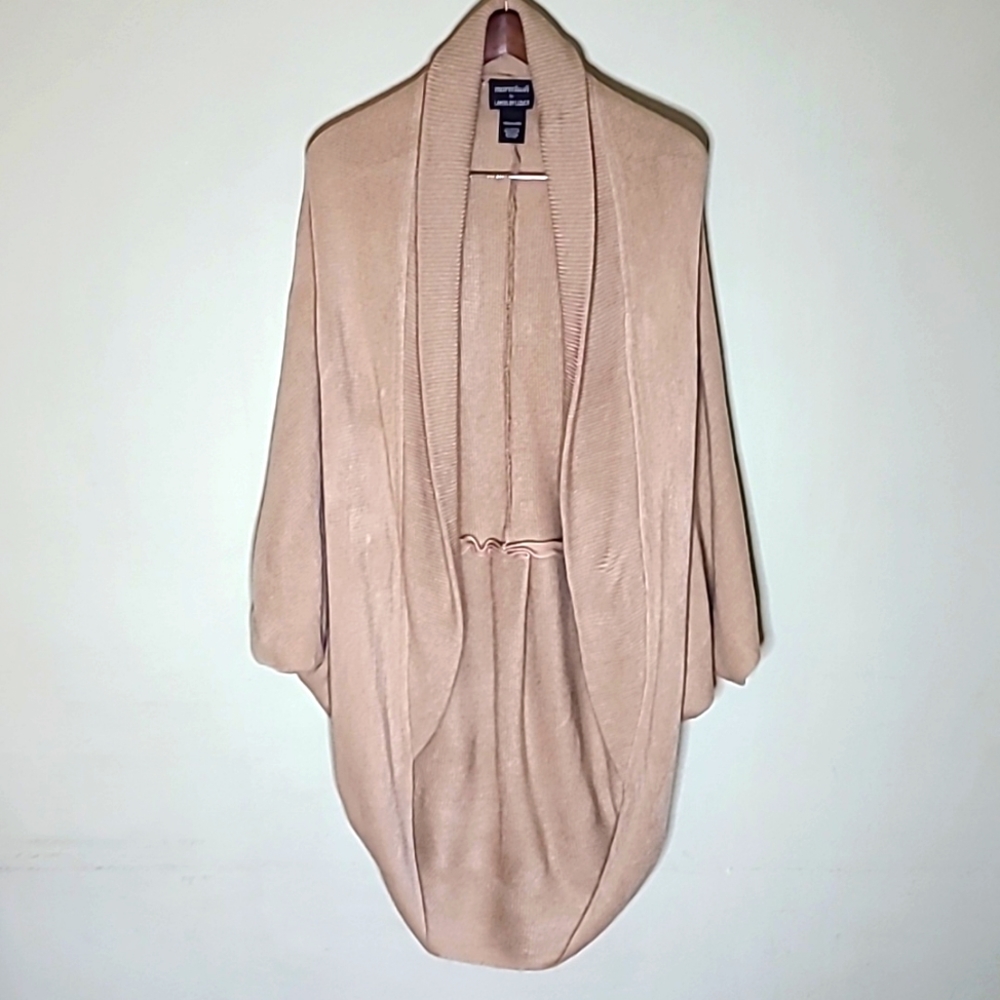 Tan Shrug with Arm Holes, Medium/Large
